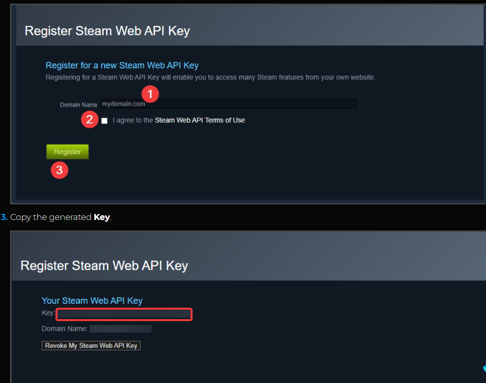 Steam API ключ